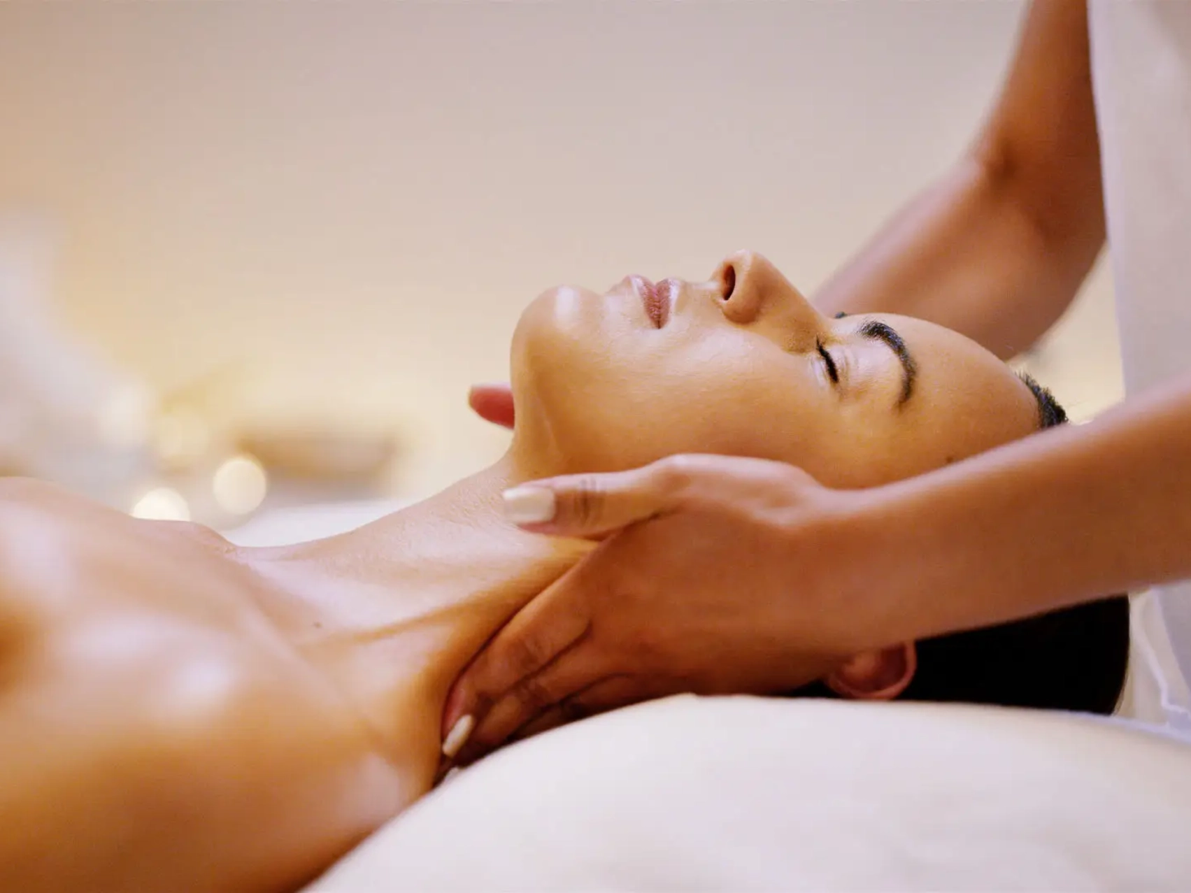 Relaxing massage therapy session